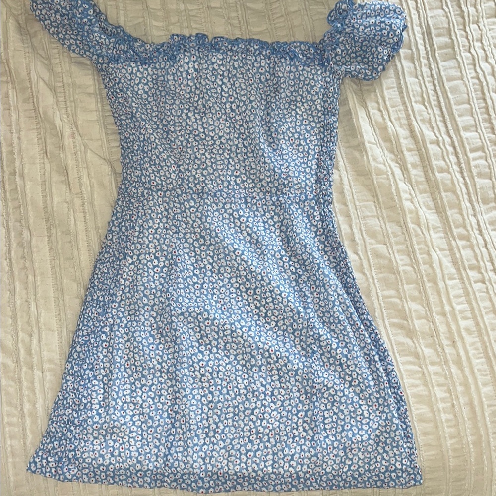 Beginning Boutique Blue Floral Mini Dress